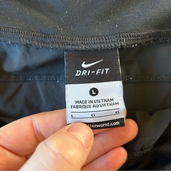 Nike Lightweight running track pant women’s large 840937-010 b black drawstring - Picture 2 of 10